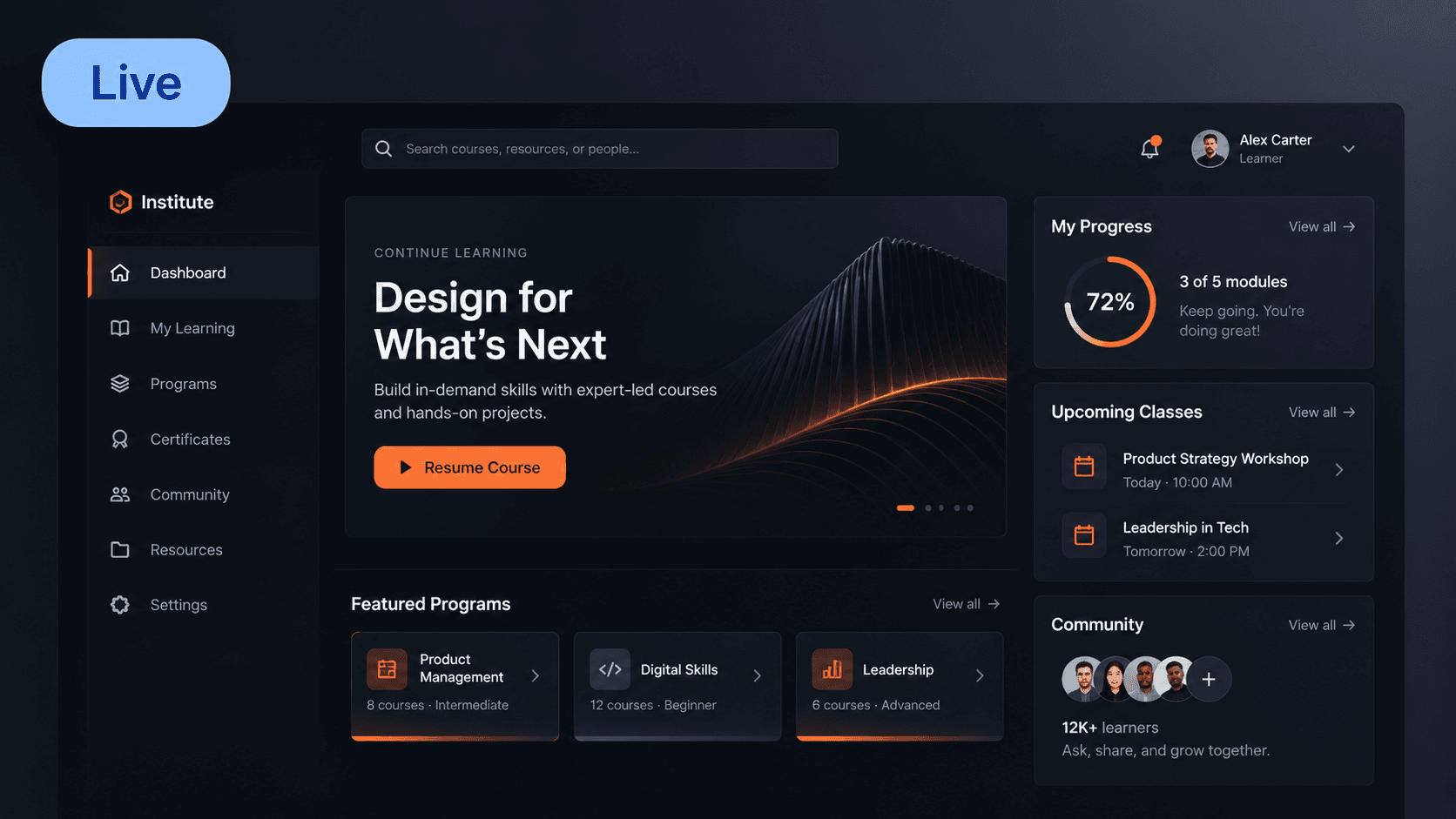 Institute by DE LEGENDS product screenshot